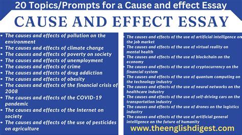 what are good cause and effect essay topics? exploring the interplay between societal changes and their consequences